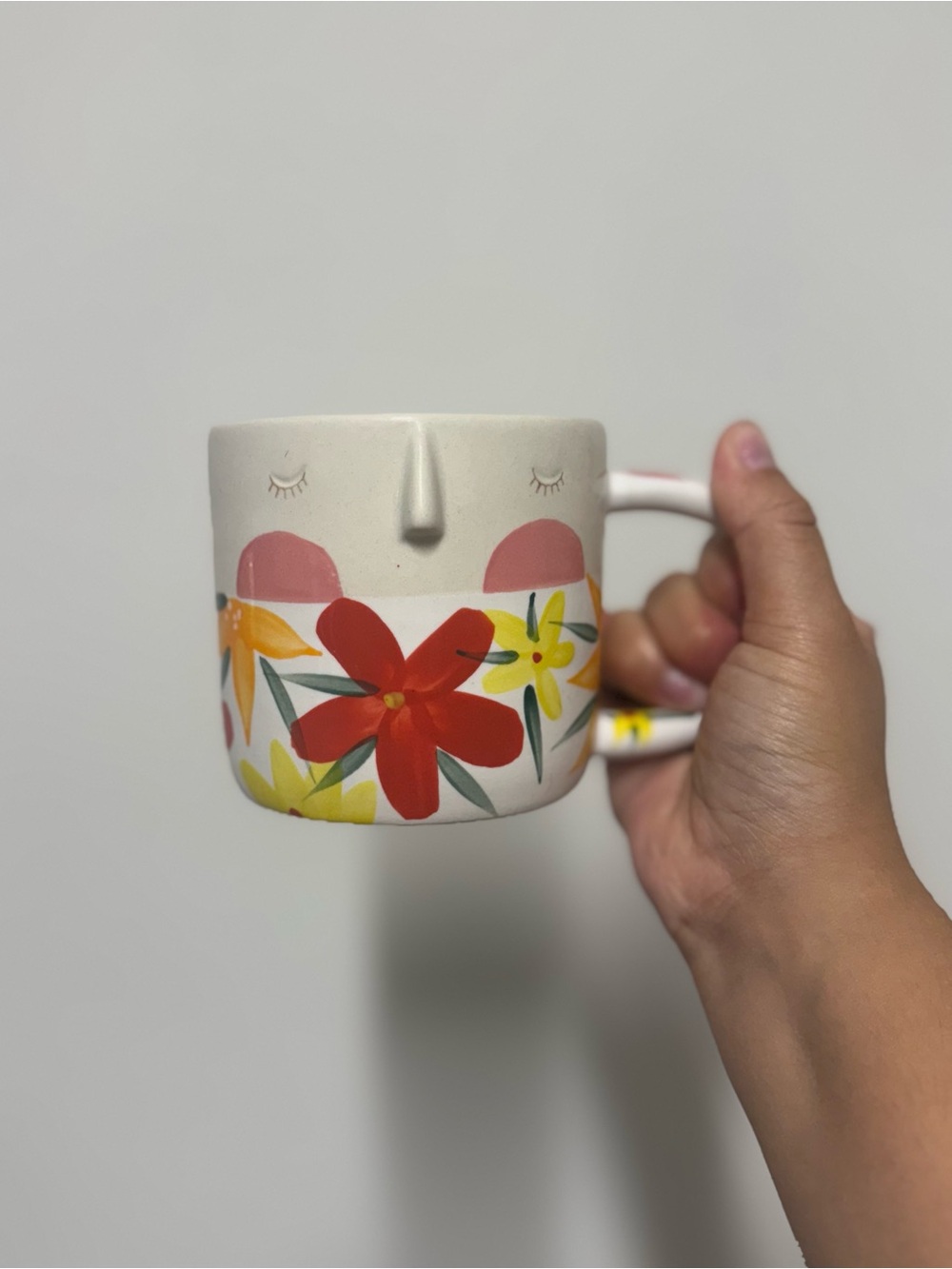 Anthropologie Visage Floral Mug
